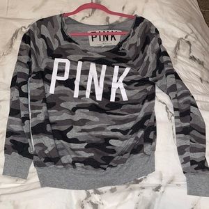 PINK Camo Crewneck